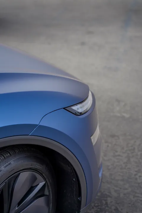 Tesla Model Y, Silver Blue satin, full wrap